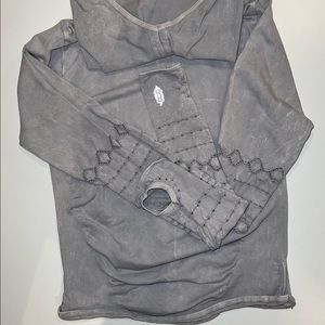 Free people cropped fitted hoodie